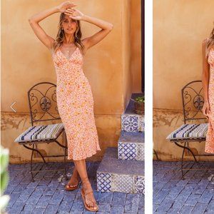 Fortunate One CECE MIDI DRESS PINK